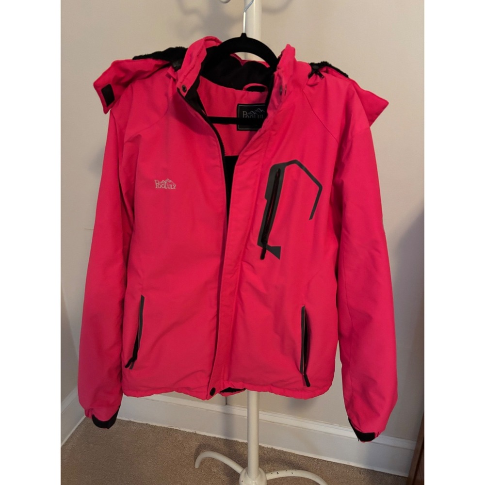 Pooluly Amazon Winter Ski heavy coat jacket pink size XL